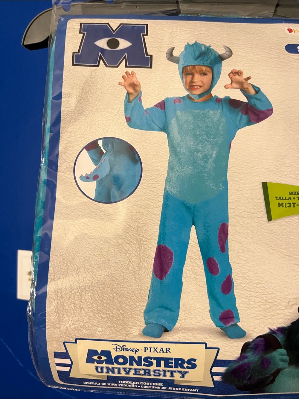 Disney Sulley Plush Toddler Costume Blue with Purple Spots